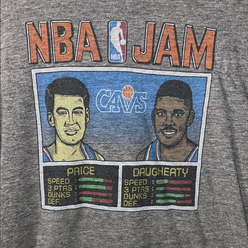 Homage NBA Jam Price v Daugherty Gray T-Shirt, medium - Picture 1 of 5